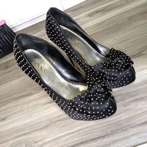 Bebe black high heels size 7